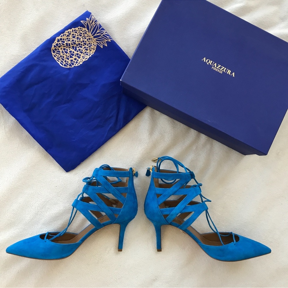 Aquazzura Suede Strap Heel Shoes
